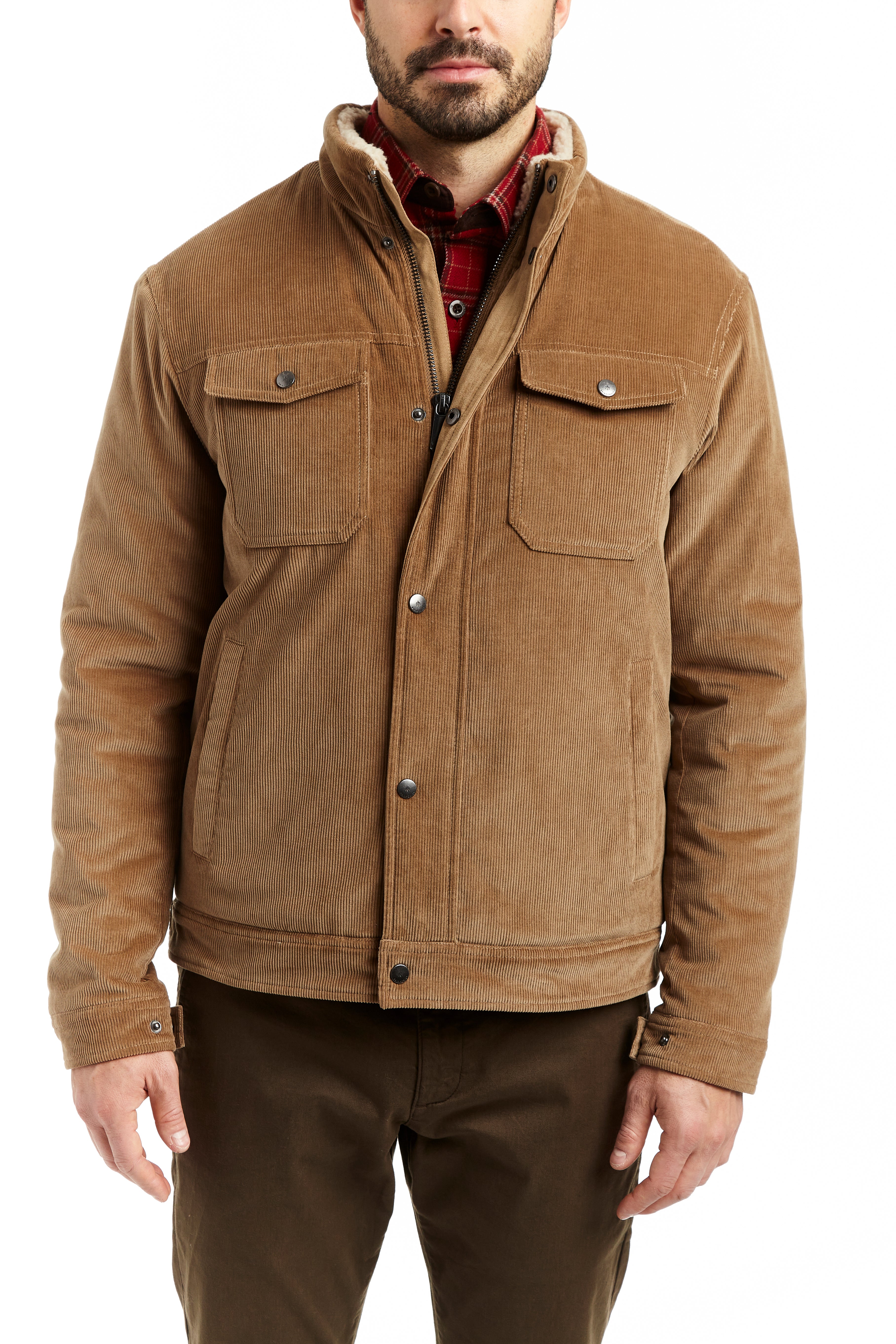 CORDUROY TRUCKER JACKET SHERPA LINED