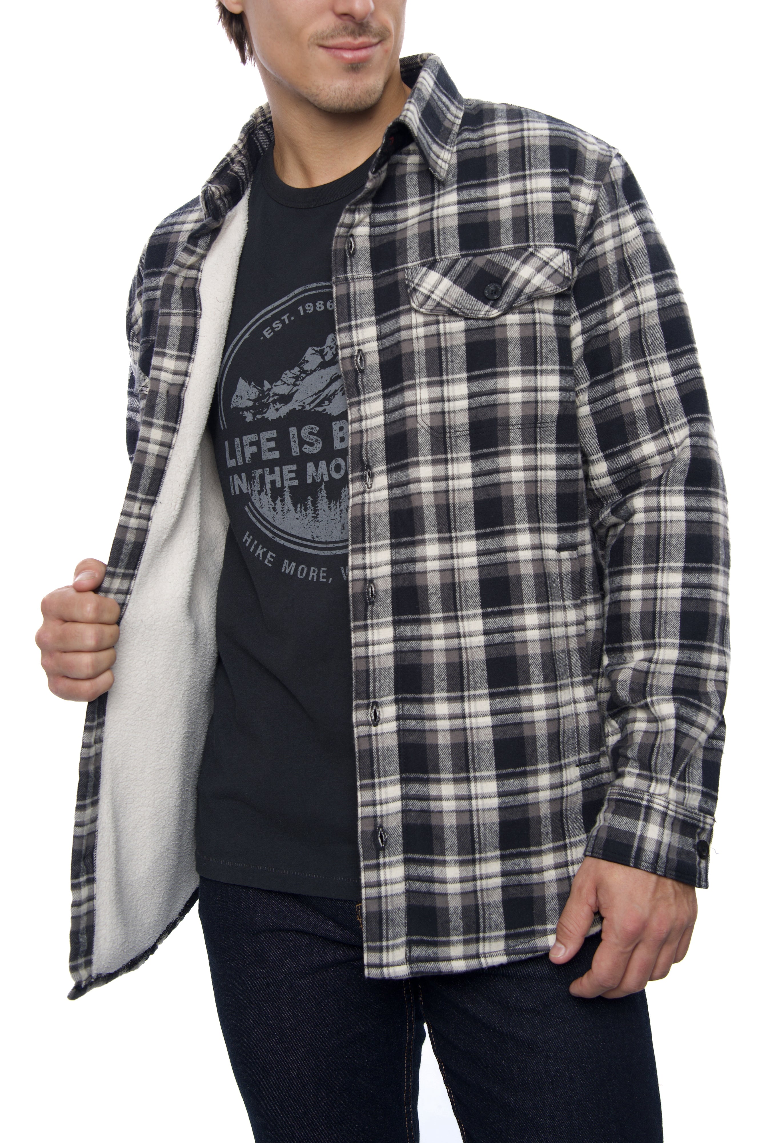 Flannel best sale jacket lined