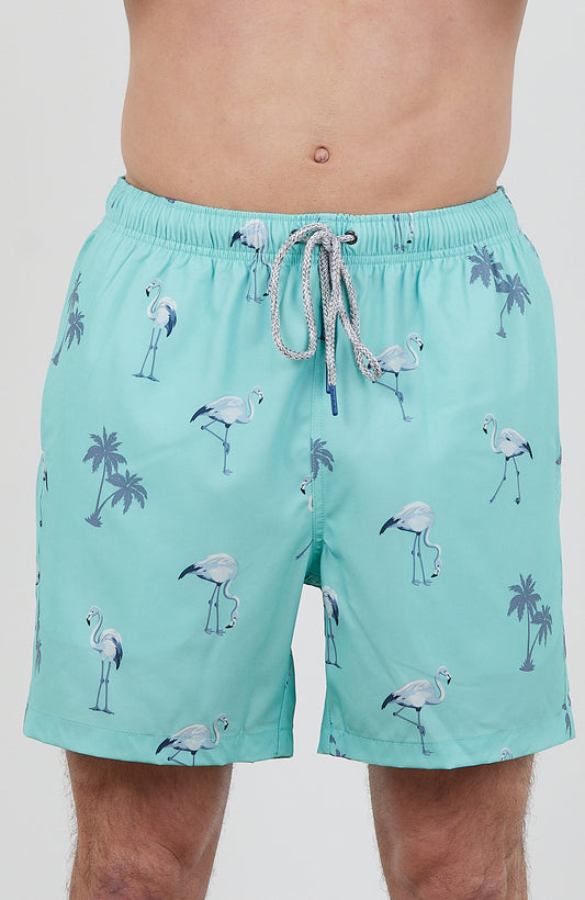 Flamingo Blues Swim Trunk